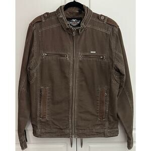 Harley Davidson Genuine Motor Clothes Men's Brown Ribbed Jacket Size M